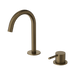 Nero Mecca Hob Basin Mixer Set Arc Spout - Tumbled Antique Brass