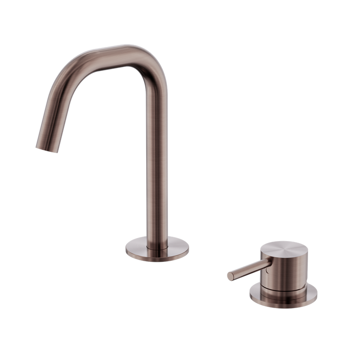 Nero Mecca Hob Basin Mixer Set Edge Spout - Brushed Bronze