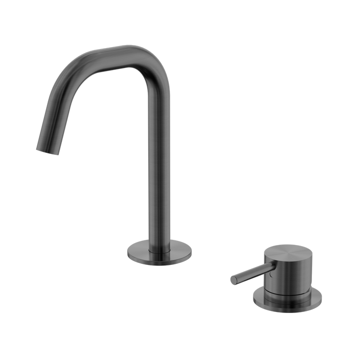 Nero Mecca Hob Basin Mixer Set Edge Spout - Gun Metal