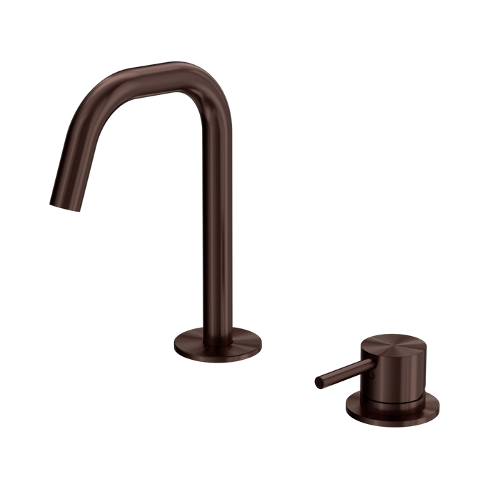Nero Mecca Hob Basin Mixer Set Edge Spout - Rome Bronze