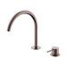 Nero Mecca Hob Bath/Kitchen Mixer Set Arc Spout - Brushed Bronze
