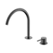 Nero Mecca Hob Bath/Kitchen Mixer Set Arc Spout - Gun Metal