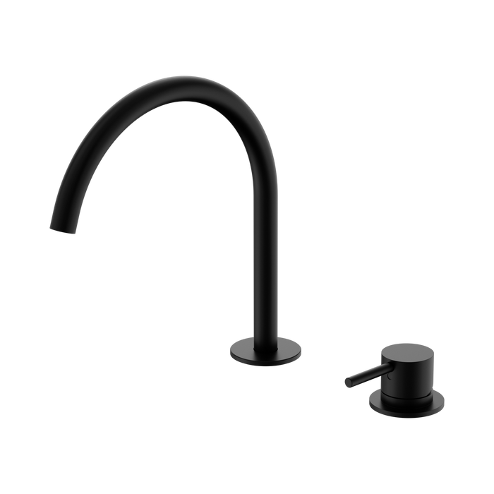 Nero Mecca Hob Bath/Kitchen Mixer Set Arc Spout - Matte Black