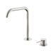 Nero Mecca Hob Bath/Kitchen Mixer Set Edge Spout - Brushed Nickel