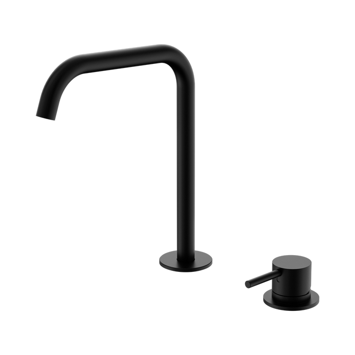 Nero Mecca Hob Bath/Kitchen Mixer Set Edge Spout - Matte Black