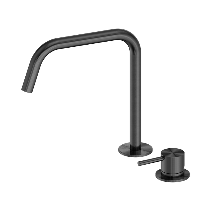 Nero Mecca Hob Bath/Kitchen Mixer Set Edge Spout II - Gun Metal