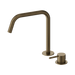 Nero Mecca Hob Bath/Kitchen Mixer Set Edge Spout II - Tumbled Antique Brass
