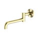Nero Mecca Wall Mounted Swivel Bath Spout Only 225mm - Brushed Gold