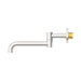 Nero NR221903GBN Mecca Wall Mounted Swivel Bath Spout Only 225mm Brushed Nickel image 3 | SKU: NR221903GBN