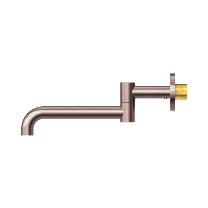 Nero NR221903GBZ Mecca Wall Mounted Swivel Bath Spout Only 225mm Brushed Bronze image 3 | SKU: NR221903GBZ