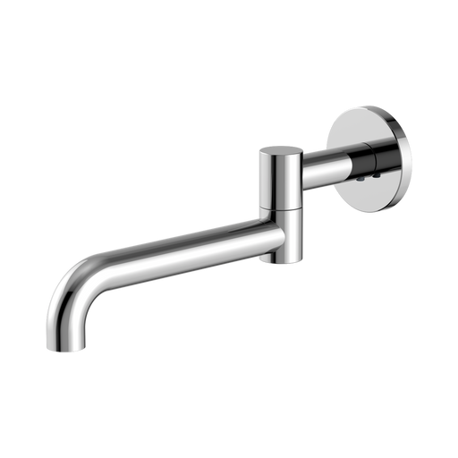 Nero Mecca Wall Mounted Swivel Bath Spout Only 225mm - Chrome