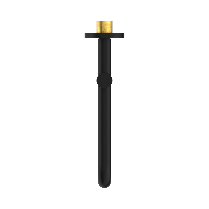 Nero NR221903GMB Mecca Wall Mounted Swivel Bath Spout Only 225mm Matte Black image 2 | SKU: NR221903GMB