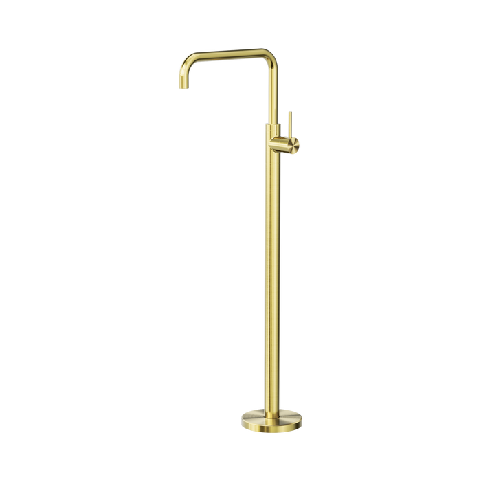 Nero Mecca Freestanding Bath Mixer Square Shape - Brushed Gold