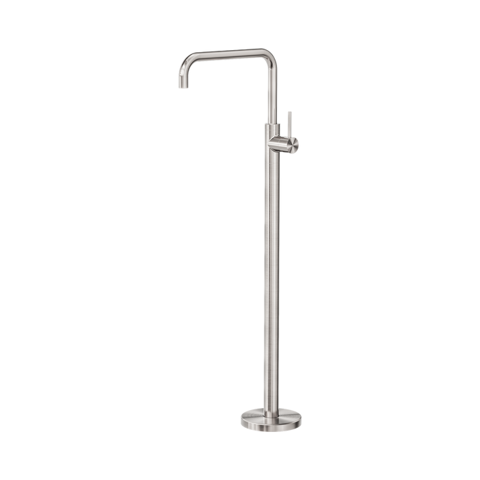 Nero Mecca Freestanding Bath Mixer Square Shape - Brushed Nickel