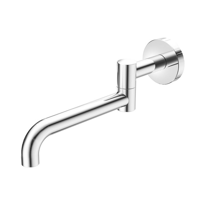 Nero Mecca Wall Mounted Swivel Bath Spout Only 225mm II - Chrome