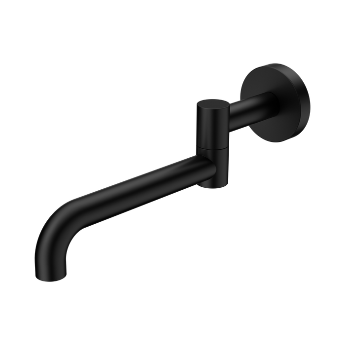 Nero Mecca Wall Mounted Swivel Bath Spout Only 225mm II - Matte Black