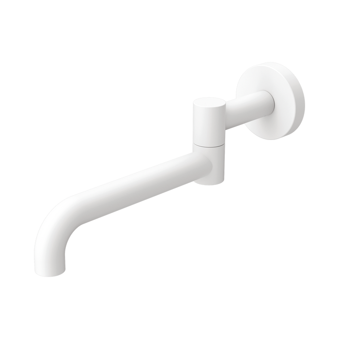 Nero Mecca Wall Mounted Swivel Bath Spout Only 225mm II - Matte White