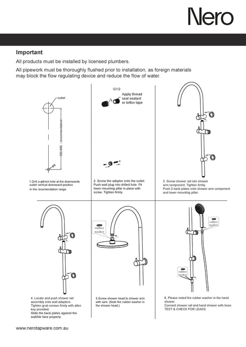 Nero Mecca Twin Shower With Air Shower