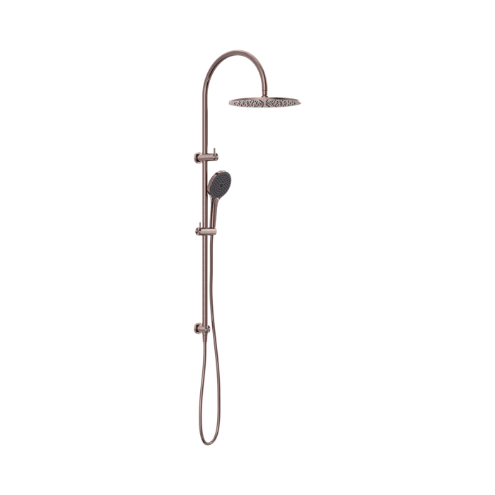 Nero Mecca Twin Shower With Air Shower II - Brushed Bronze