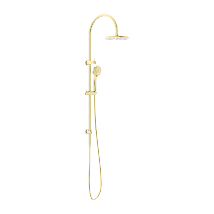 Nero Mecca Twin Shower With Air Shower - Brushed Gold