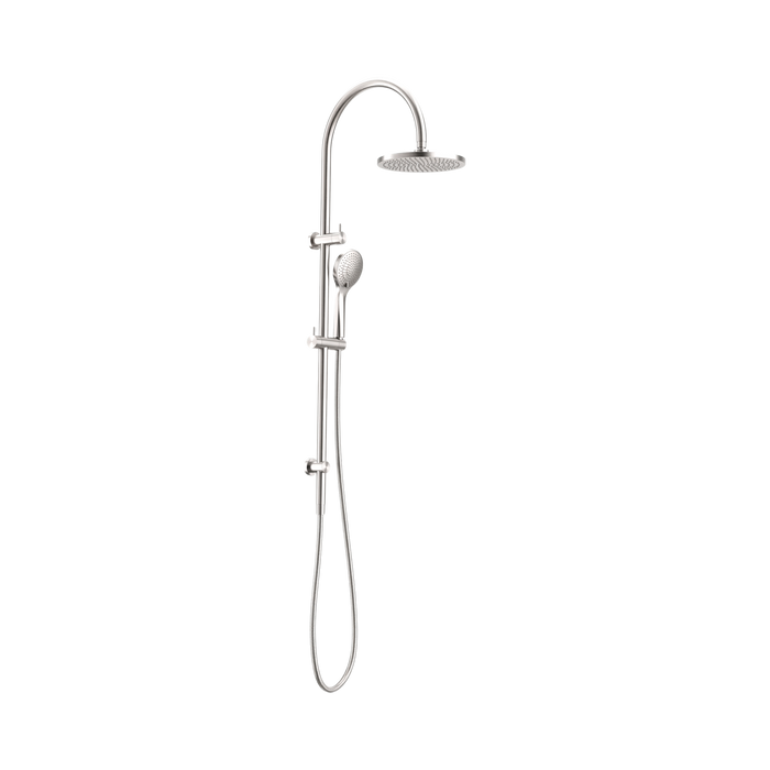 Nero Mecca Twin Shower With Air Shower - Brushed Nickel