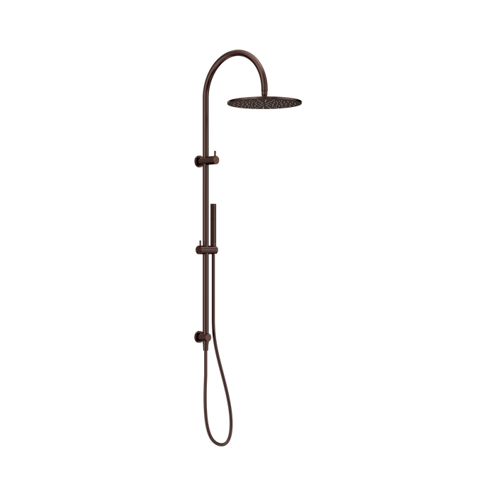 Nero Mecca Twin Shower With Slim Hand Shower - Rome Bronze