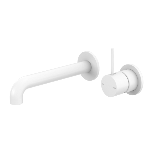 Nero Mecca Wall Basin/Bath Mixer Separate Back Plate Handle Up 160mm