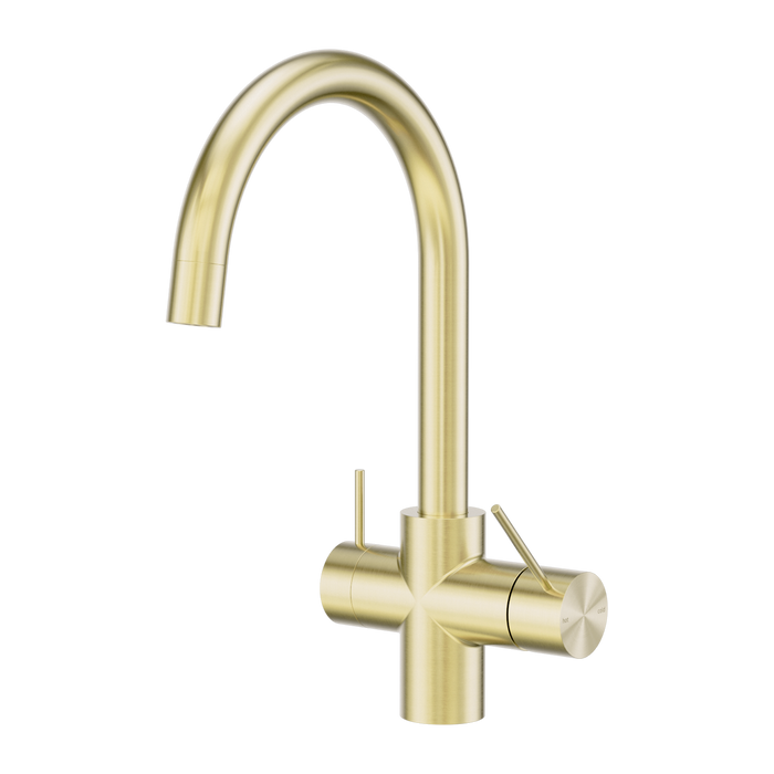 Nero Mecca 3 Way Filtered Mixer Tap - Brushed Gold