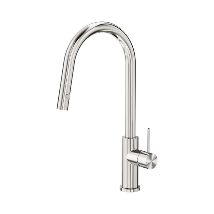Nero Mecca Pull Out Sink Mixer With Vegie Spray Function - Brushed Nickel