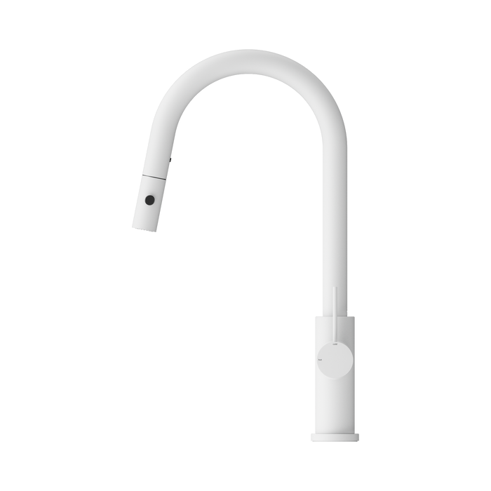 Nero NR221908MW Mecca Pull Out Sink Mixer With Vegie Spray Function Matte White image 3 | SKU: NR221908MW