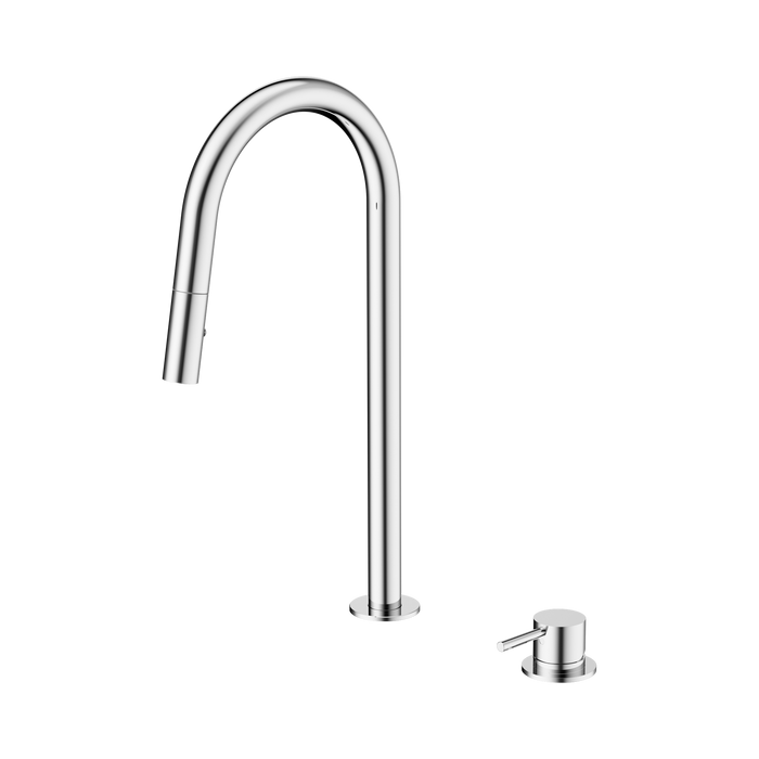 Nero Mecca Hob Mounted Pull Out Sink Mixer - Chrome
