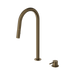 Nero Mecca Hob Mounted Pull Out Sink Mixer - Tumbled Antique Brass