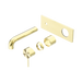 Nero Mecca Wall Basin/Bath Mixer 120mm Trim Kits Only - Brushed Gold