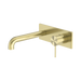 Nero Mecca Wall Basin/Bath Mixer 185mm - Brushed Gold