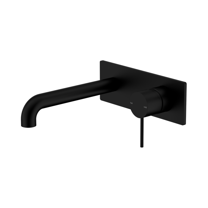 Nero Mecca Wall Basin/Bath Mixer 185mm - Matte Black