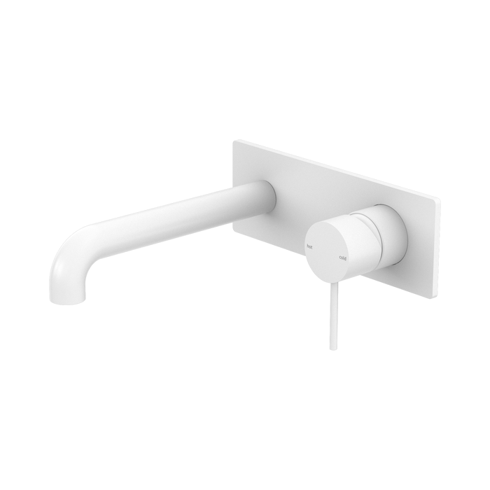 Nero Mecca Wall Basin/Bath Mixer 185mm - Matte White