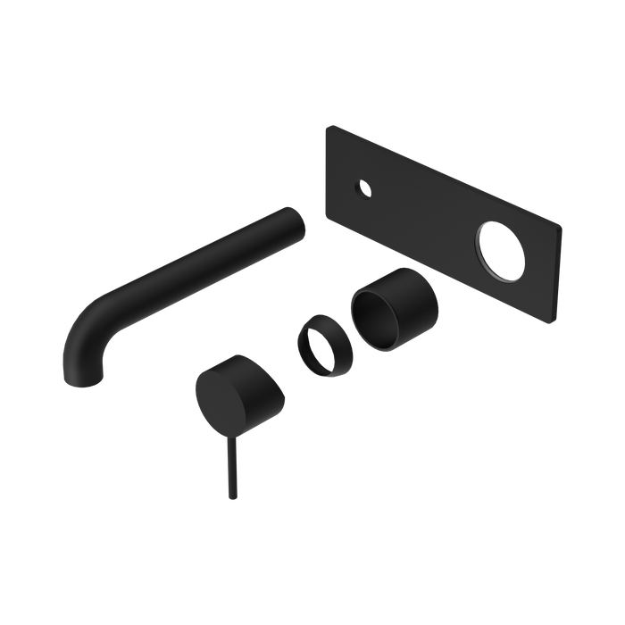 Nero Mecca Wall Basin/Bath Mixer 230mm Trim Kits Only - Matte Black