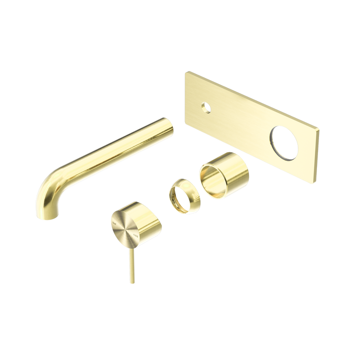 Nero Mecca Wall Basin/Bath Mixer 260mm Trim Kits Only - Brushed Gold