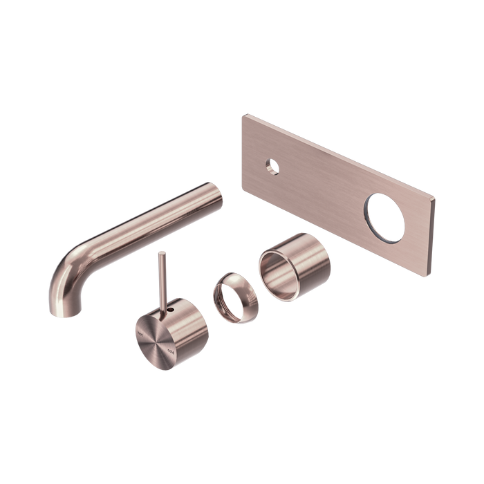 Nero Mecca Wall Basin/Bath Mixer Handle Up 120mm Trim Kits Only - Brushed Bronze