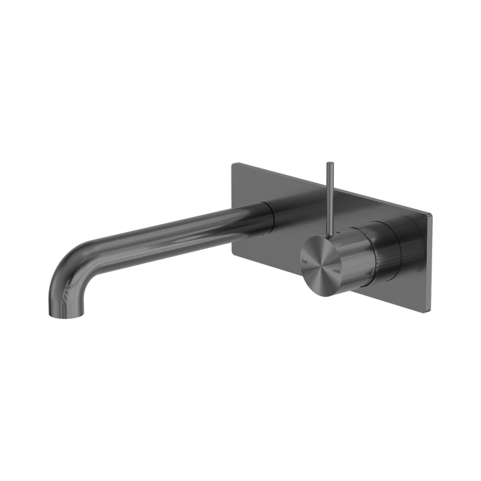 Nero Mecca Wall Basin/Bath Mixer Handle Up 160mm - Gun Metal