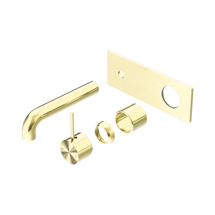 Nero Mecca Wall Basin/Bath Mixer Handle Up 160mm Trim Kits Only - Brushed Gold