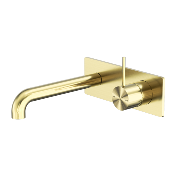 Nero Mecca Wall Basin/Bath Mixer Handle Up 160mm