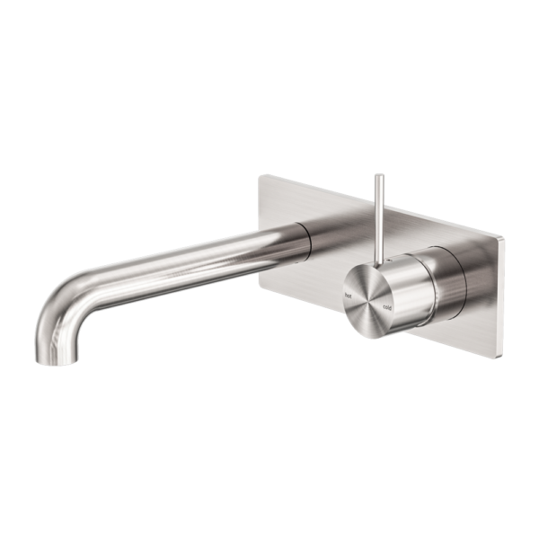 Nero Mecca Wall Basin/Bath Mixer Handle Up 260mm