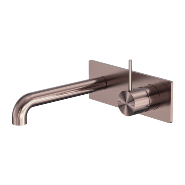 Nero Mecca Wall Basin/Bath Mixer Handle Up 185mm