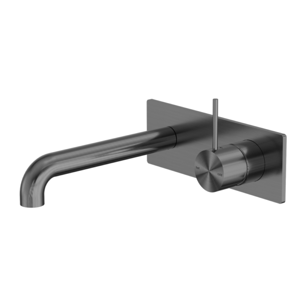 Nero Mecca Wall Basin/Bath Mixer Handle Up 120mm