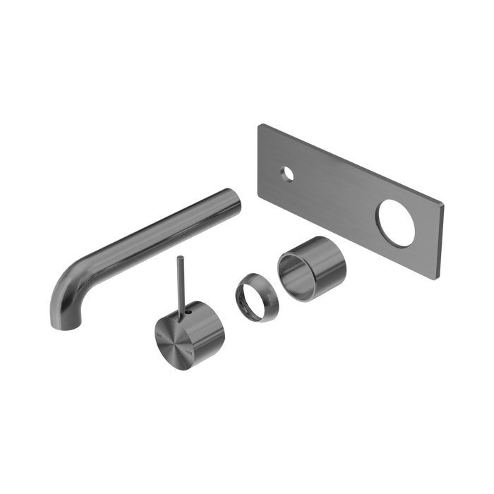 Nero Mecca Wall Basin/Bath Mixer Handle Up 185mm Trim Kits Only - Gun Metal