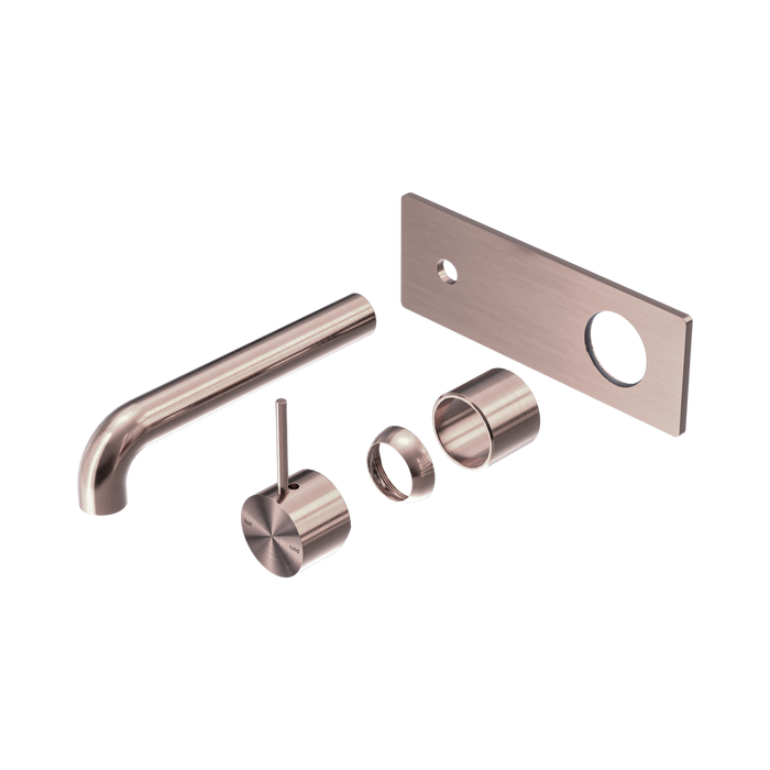 Nero Mecca Wall Basin/Bath Mixer Handle Up 230mm Trim Kits Only - Brushed Bronze