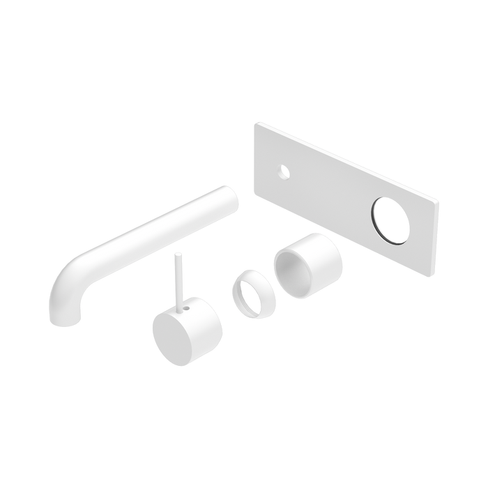 Nero Mecca Wall Basin/Bath Mixer Handle Up 230mm Trim Kits Only - Matte White