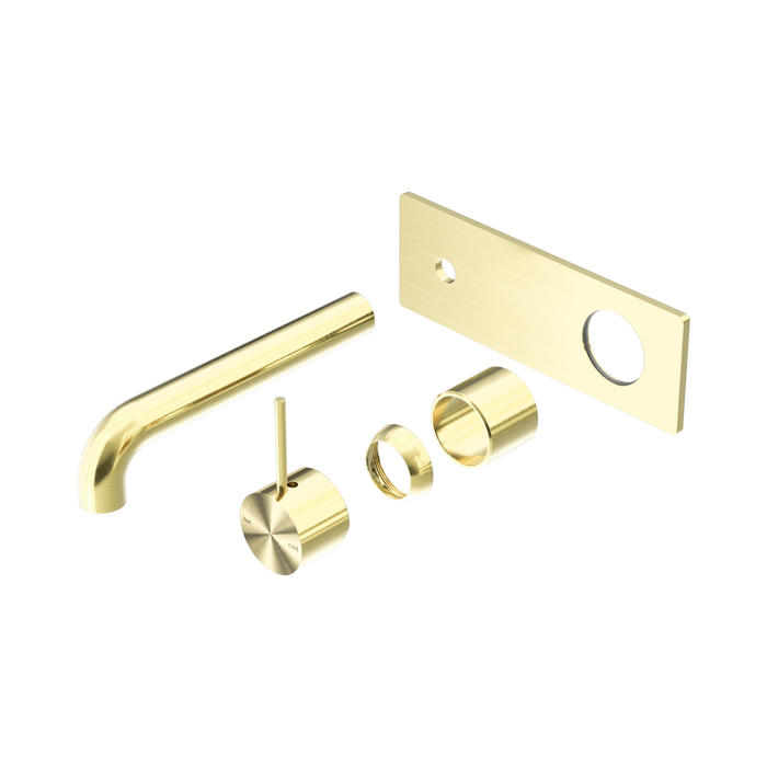 Nero Mecca Wall Basin/Bath Mixer Handle Up 260mm Trim Kits Only - Brushed Gold