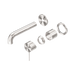 Nero Mecca Wall Basin/Bath Mixer Separate Back Plate 120mm Trim Kits Only - Brushed Nickel